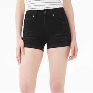AEROPOSTALE- Black distresses denim shorts- size:00